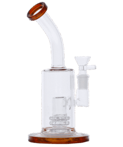 Alternative view of Valiant - Valiant Bent Neck Water Pipe - Amber & White - 8in.