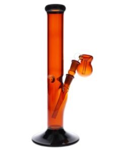Alternative view of Valiant - Valiant Straight Water Pipe - Amber w/ Black Top & Base - 12in.