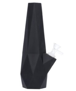 Valiant - Valiant Diamond Silicone Water Pipe - Black - 10in.