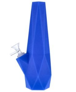 Valiant - Valiant Diamond Silicone Water Pipe - Blue - 10in.