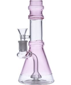 Valiant - Valiant Dual Use Water Pipe w/ Bowl & Banger - Transparent Pink - 8in.