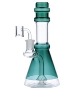 Alternative view of Valiant - Valiant Dual Use Water Pipe w/ Bowl & Banger - Teal - 8in.