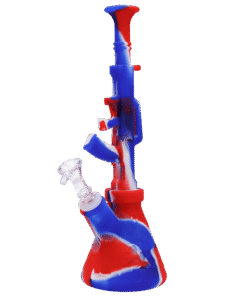 Alternative view of Valiant - Valiant AK47 Silicone Water Pipe - Red White & Blue - 11.5in.