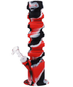 Alternative view of Valiant - Valiant Silicone Flexible Straight Water Pipe - Red Black & White - 11.5in.