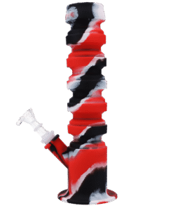 Valiant - Valiant Silicone Flexible Straight Water Pipe - Red Black & White - 11.5in.