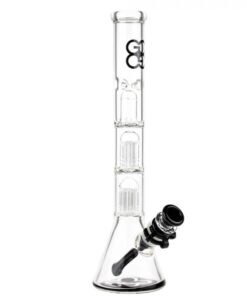 Alternative view of Grasscity - Glasscity Beaker Ice Bong with Double Tree Perc-Black