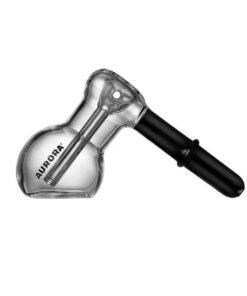 Aurora - Aurora Hammer Bubbler - Clear & Black - 6in.