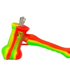 Valiant - Valiant Silicone Hammer  w/ Ti Nail & Secret Storage - Rasta - 7in.