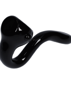 Valiant - Valiant Small Glass Sherlock Pipe - Black - 4in.