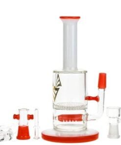 Evolution - Evolution Squall Dual Use Water Pipe w/ Dome Bowl & Banger - Red - 8.5in.