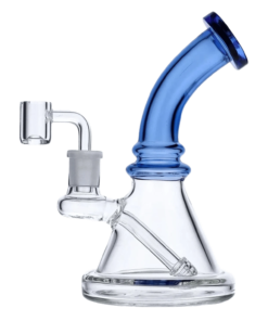 Alternative view of Valiant - Valiant Bent Neck Mini Water Pipe - Blue - 7in.