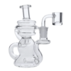 Valiant - Glass Bubbler Pipe w/ Quartz-Clear-6 in