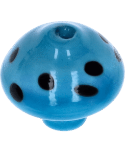 Valiant - Valiant Spotted Mushroom Glass Carb Cap - Light Blue
