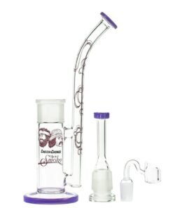 C&C - C&C Waterpipe w Dab Rig Tied Stick w/D.S andQuart-Milky Purple