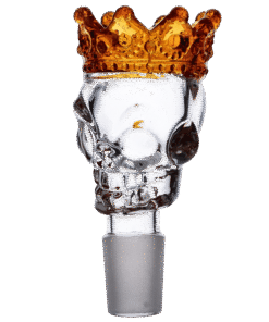 Alternative view of Valiant - Valiant Glass Skull Bowl w/ Crown - Yellow - Male 18mm