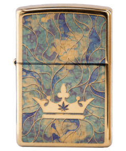 Queen of Bud - Queen of Bud Blue Topaz Mosaic Zippo