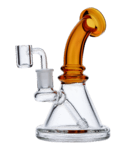Valiant - Valiant Bent Neck Mini Water Pipe - Yellow - 7in.