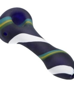 Alternative view of Valiant - Valiant Peak-A-Boo Glass Pipe-Yellow Strip - 4.5in.