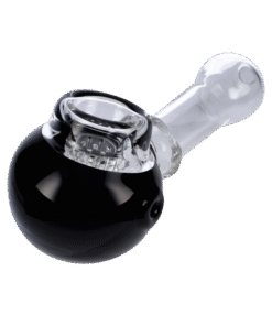 Valiant - Valiant Cauldron Glass Pipe - Black - 4.5in.