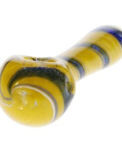 Valiant - Valiant Ringlet Glass Pipe - Yellow - 4.5in.