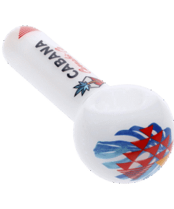Alternative view of Cabana Cannabis Co. - Cabana Canabis Co. The Afterglow Spoon Hand Pipe-White-5in.