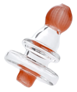 Valiant - Valiant Glass Carb Cap w/ directional flow - Clear & Orange