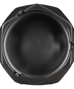 Alternative view of Valiant - Valiant Hexagonal Glass Ashtray - Black - 4.4in