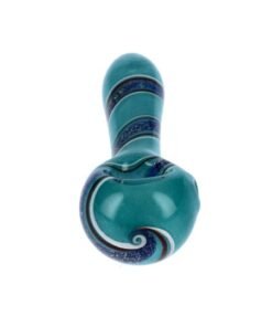 Valiant - Valiant Ringlet Glass Pipe - Light Blue - 4.5in.
